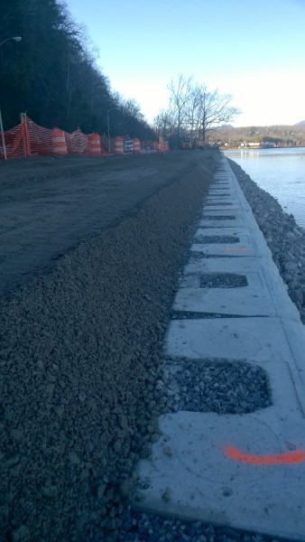 Construction work on the eighth rowing lane on the Oak Ridge rowing course is pictured above on Tuesday, Jan. 24, 2017, before concrete is poured. (Photo by Laurel Patrick/First Place Finish)