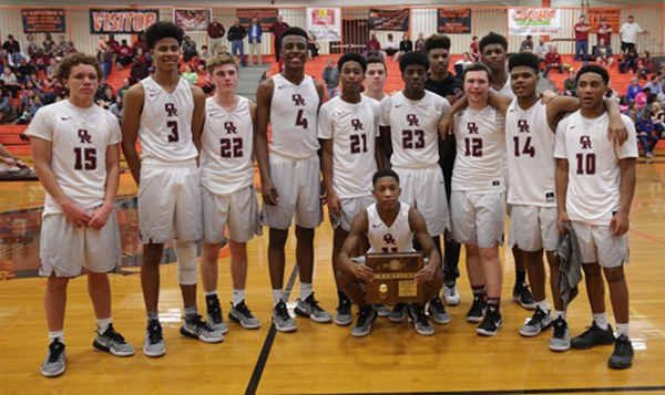 The Oak Ridge Wildcats won their fifth straight District 3-AAA championship with an 86-58 victory over Powell at Clinton on Tuesday, Feb. 21, 2017. (Photo by Luther Simmons)