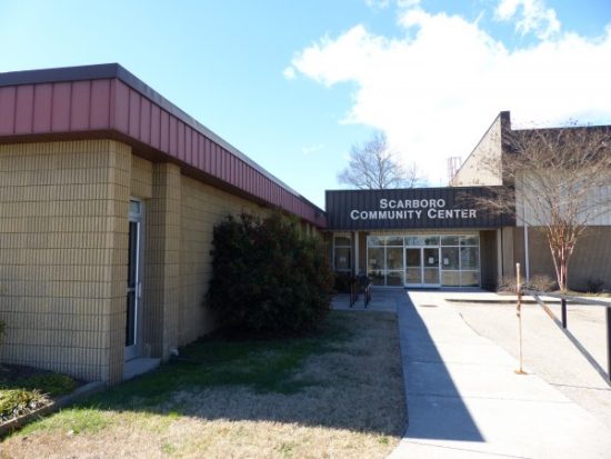 The Scarboro Community Center on Carver Avenue in central Oak Ridge was briefly considered as the home of a new preschool, but officials are now considering Scarboro Park, across the street from the Community Center, as one of two potential sites. (Photo by John Huotari/Oak Ridge Today)