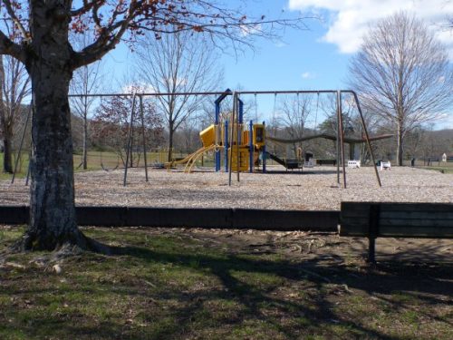 There is a playground and outdoor pavilion at the Scarboro Community Center, as pictured above on Saturday, Feb. 25, 2017. (Photo by John Huotari/Oak Ridge Today)