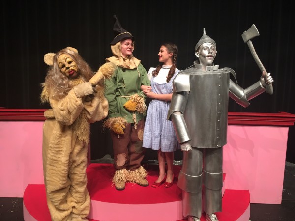 Pictured above for the March 2017 performance of "The Wizard of Oz" by Oak Ridge High School Masquers are Lion: Tre Jackson; Scarecrow: Bronson Burdick, Dorothy: Lauren McCoig, and Tin Man: Dillon Nowhatchik. (Submitted photo)