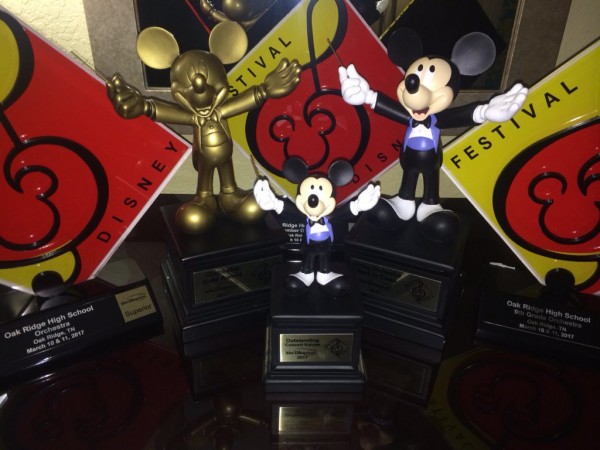 Among the awards earned by the Oak Ridge High School Orchestra at Festival Disney in Orlando, Florida, were top orchestra, best in class, superior and two excellent awards, and top soloist. The ORHS Orchestra is back-to-back national champions, officials said Saturday, March 11, 2017. (Photo courtesy ORHS Orchestra)