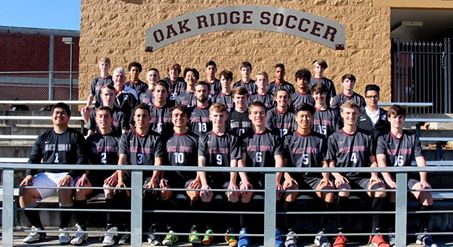 The 2017 Oak Ridge High School boys' soccer team is pictured above.