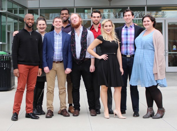 University of Tennessee Opera Singers are, from left to right, Darius Thomas, Alexandria Shiner, Jack Francis, Breyon Ewing, Paul Bryson, Tyler Padgett, Marya Barry, Joshua Allen, and Ryan Colbert (vocal coordinator). Not pictured are Lisa Griggs and Cheryl Scappaticci of Music Arts. (Submitted photo)