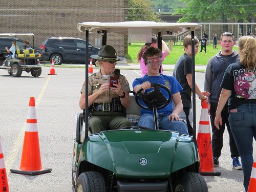 The School Resource Unit of the Anderson County Sheriff's Department and Allies For Substance Abuse Prevention of Anderson County, or ASAP, in cooperation with Anderson County Schools, hosted a DUI Simulation Event on Friday morning, April 21, 2017 for students at Anderson County High School. (Photo courtesy Anderson County Sheriff's Department)
