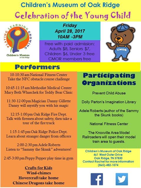 Children's Museum of Oak Ridge Celebration of the Young Child April 28 2017