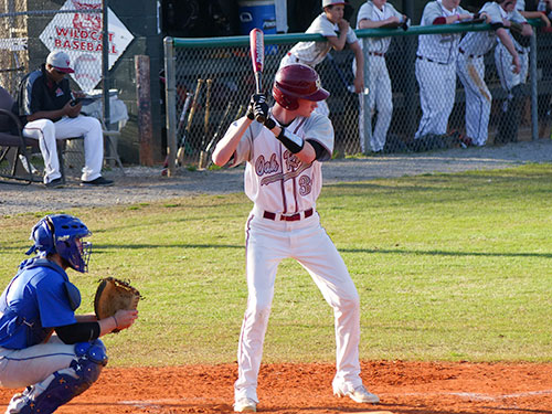Oak Ridge's Tyler Huffman (30) is pictured above at bat during a 9-4 win over Campbell County at Bobby Hopkins Field on Tuesday, April 4, 2017. (Photo by John Huotari/Oak Ridge Today)