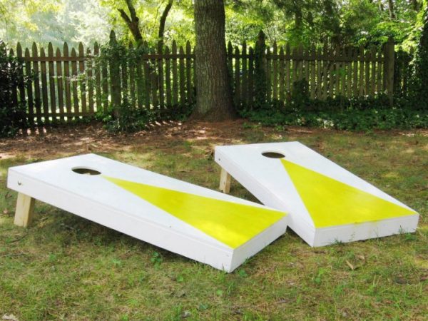 Example of cornhole board set. A winner gets the most points by tossing a beanball through the hole more times than competitors do. The State Cornhole Tournament will be held in Oak Ridge June 16 and 17, 2017, so the Flatwater Festival offers a chance to practice your cornhole playing skills. (Submitted photo)
