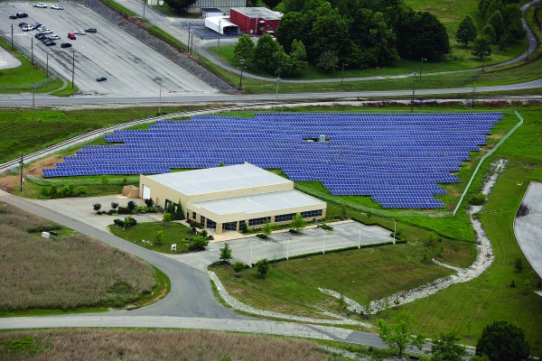 The Vis Solis solar array located at Heritage Center inside the East Tennessee Technology Park in Oak Ridge. (Photo courtesy City of Oak Ridge)