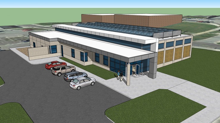 Y‑12’s new Emergency Operations Center will be built east of the existing Plant Shift Superintendent’s building. (Artist concept courtesy NNSA)