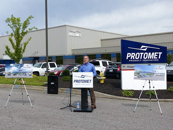 Jeff Bohanan, founder and chief executive officer of Protomet in Oak Ridge, announced a $30 million expansion in Loudon County on Tuesday, June 27, 2017. (Photo by John Huotari/Oak Ridge Today)
