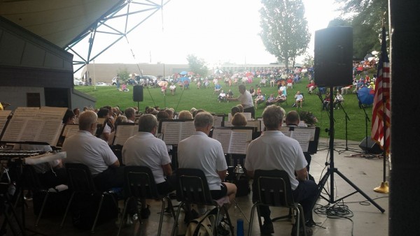 Dale Pendley directs the Oak Ridge Community Band during a concert at Alvin K. Bissell Park on July 4, 2017. (Submitted photo)