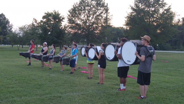 The Oak Ridge High School WildBand drum line is shown above during a practice in 2017. (Submitted photo)