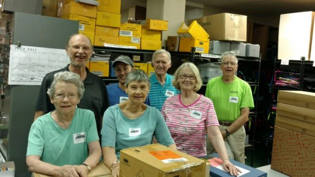 Members of the First Presbyterian Church in Oak Ridge packed 135 backpacks with school supplies for students at Glenwood School. (Submitted photo)