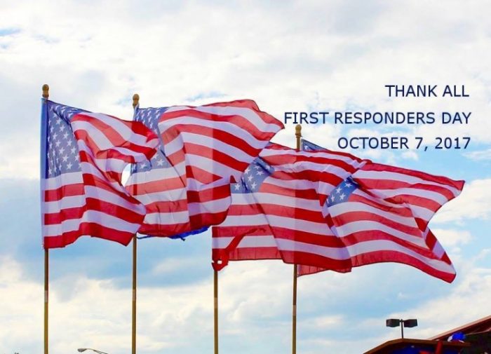 Flags are pictured above at the First Responders Appreciation Day in 2016. (Submitted photo)