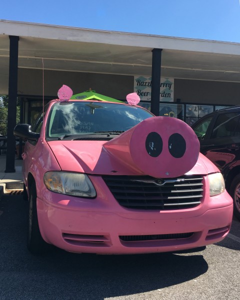 It’s hard to not “squeal” with joy when you see Razzleberry’s “Pigmobile” around town! (Submitted photo)