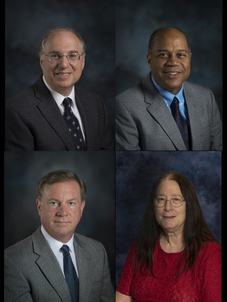 Consolidated Nuclear Security LLC has chosen four employees for its Fellows Program, one from the Pantex Plant in Amarillo, Texas, and three from the Y-12 National Security Complex in Oak Ridge. They are Vincent Lamberti, top left; Alan Moore, top right; and Glenn Pfennigwerth, bottom left, all of Y-12, and Lorelei Woods of Pantex. (Submitted photos)