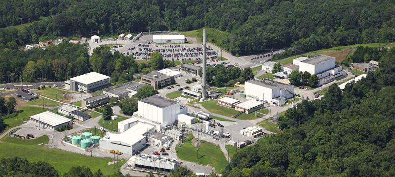 The High Flux Isotope Reactor at Oak Ridge National Laboratory. (Photo courtesy U.S. Department of Energy/ORNL)