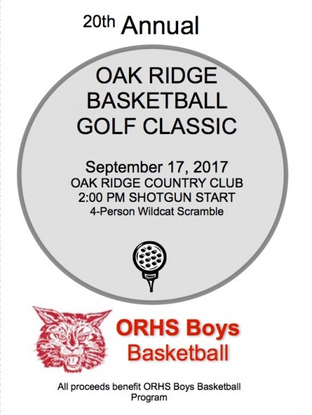 Oak Ridge Basketball Golf Classic Sept 17 2017