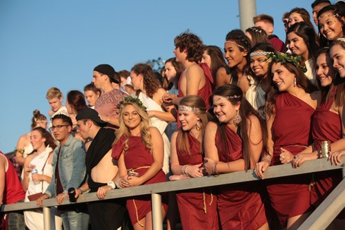 The Oak Ridge High School student section is pictured above at the football game at Farragut on Friday, Sept. 8, 2017. (Photo by Luther Simmons)