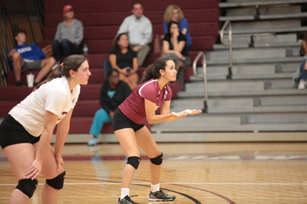 Pictured above during a 3-0 district win at Bearden on Thursday, Sept. 7, 2017, are, at left, Oak Ridge junior Piper Halcrow (22) and senior JJ Valencia (24). (Photo by Luther Simmons) 
