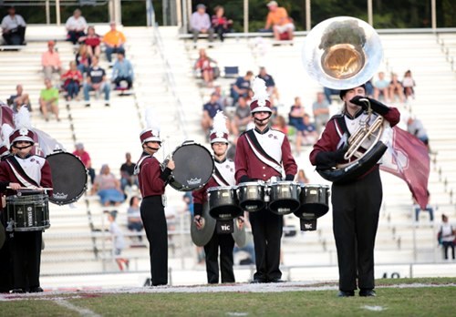 The Oak Ridge High School WildBand is pictured above at the football game against West on Blankenship Field on Friday, Sept. 15, 2017. (Photo by Luther Simmons)