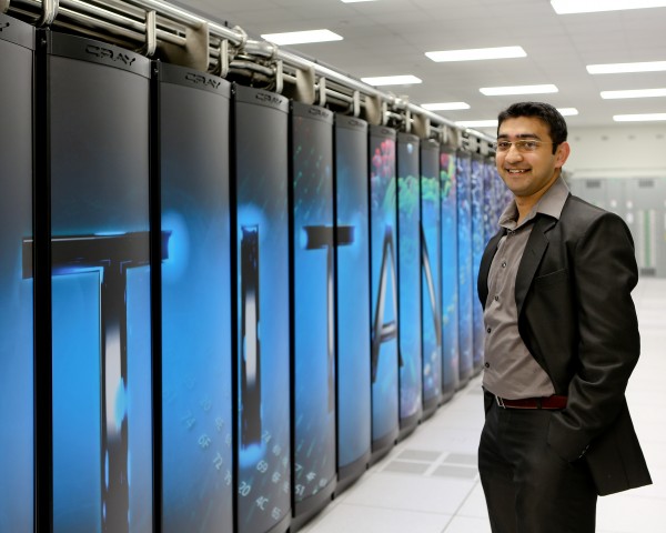 Computational climate scientist Salil Mahajan simulates the complex and chaotic aspects of climate at Oak Ridge National Laboratory. (Photo by ORNL/U.S. Department of Energy)