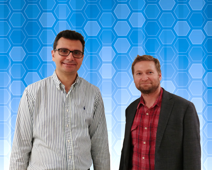 ORNL’s Pavel Lougovski, left, and Raphael Pooser will lead research teams working to advance quantum computing for scientific applications. (Photo credit: Oak Ridge National Laboratory, U.S. Department of Energy)