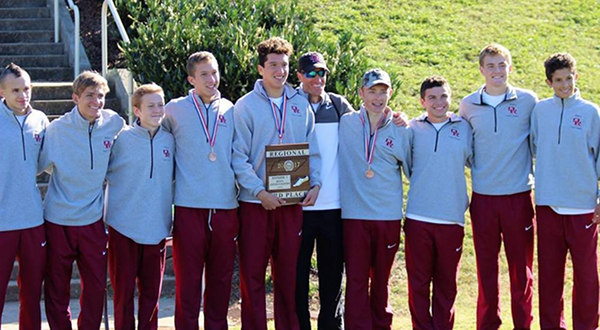 The Oak Ridge boys cross country team finished third in the Region 2 Large Division Championships at Victor Ashe Park in Knoxville on Thursday, Oct. 26, 2017. The boys qualified for the state meet in Nashville on Saturday, Nov. 4. (Photo by Maddie Zawisza)