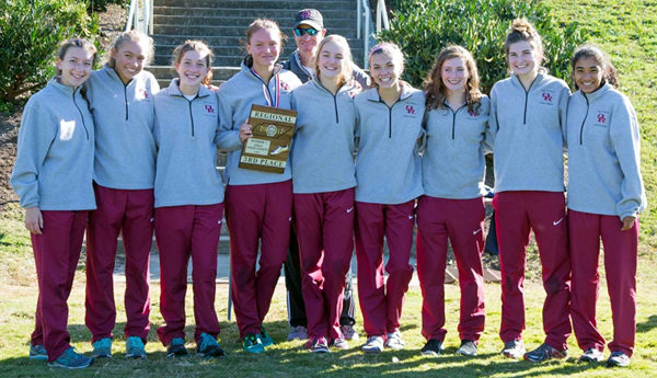 The Oak Ridge girls cross country team finished third in the Region 2 Large Division Championships at Victor Ashe Park in Knoxville on Thursday, Oct. 26, 2017. The girls qualified for the state meet in Nashville on Saturday, Nov. 4. (Photo by Wallace Bowden)