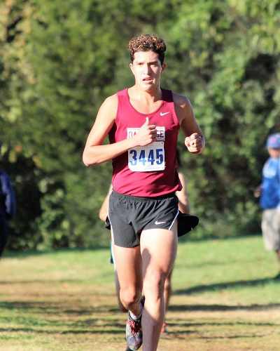 Pictured above is Oak Ridge senior Jose Villegas, who finished second in the boys 5,000-meter cross country race in the Region 2 Large Division Championships at Victor Ashe Park in Knoxville on Thursday, Oct. 26, 2017. (Photo by Maddie Zawisza)