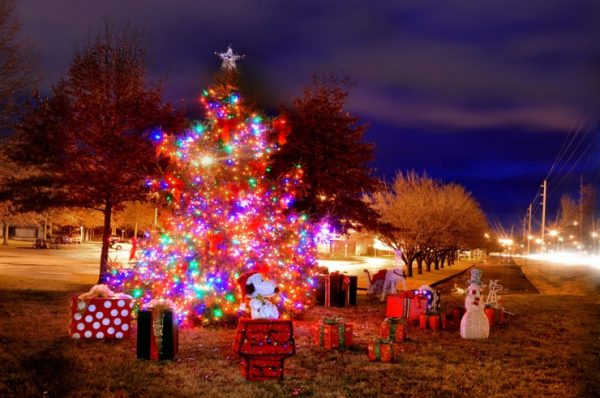 The Christmas tree is pictured above in Alvin K. Bissell Park in Oak Ridge in 2013. (Photo by City of Oak Ridge)