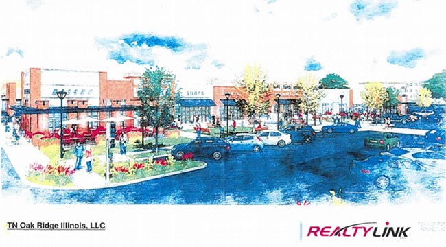An image included with the Oak Ridge Municipal Planning Commission agenda on Thursday, Oct. 19, 2017, shows what part of the commercial development could look like on 7.4 acres south of the American Museum of Science and Energy. 