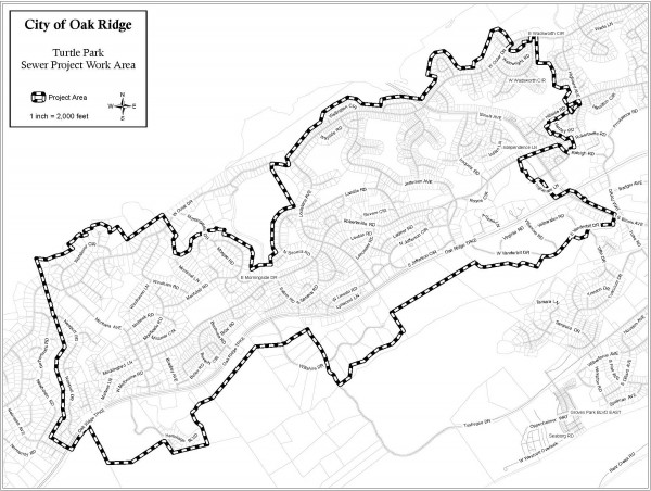 Turtle Park Sewer Shed (Map by City of Oak Ridge)