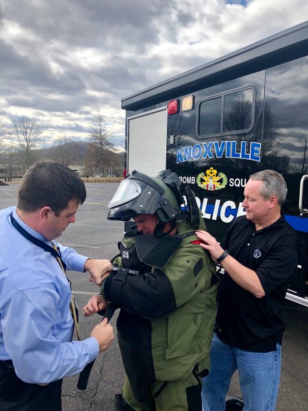 An Oak Ridge High School student was arrested Tuesday, Jan. 23, 2018, after police found evidence in a car that was connected to two recent explosions, one at Blankenship Field and the other at Milt Dickens Park, authorities said. The Oak Ridge Police Department was helped by the Knoxville Police Department Bomb Squad. (Photo courtesy Oak Ridge Police Department/City of Oak Ridge)