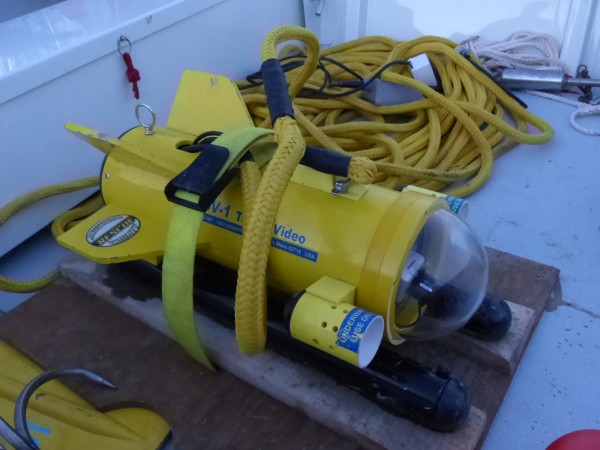 An underwater camera is one of several techniques used to search for a person under water. This camera is owned by the Anderson County Rescue Squad.