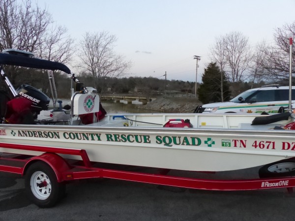 The Anderson County Rescue Squad and Anderson County Sheriff's Department helped retrieve a body found under water in Bull Run Creek at Bull Run Park in Claxton on Wednesday afternoon, Feb. 21, 2018. (Photo by John Huotari/Oak Ridge Today) 