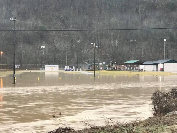 Flooding has closed several roads in Oliver Springs and Arrowhead Park. The closures were announced Sunday morning, Feb. 11, 2018, by the Oliver Springs Police Department. (Photo courtesy Oliver Springs Police Department)