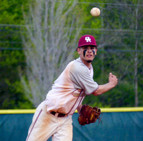 Oak Ridge senior pitcher Seth Caldwell (0) is pictured above during a 9-1 win over Campbell County at Bobby Hopkins Park in Oak Ridge on Tuesday, April 24, 2018. (Photo by John Huotari/Oak Ridge Today)