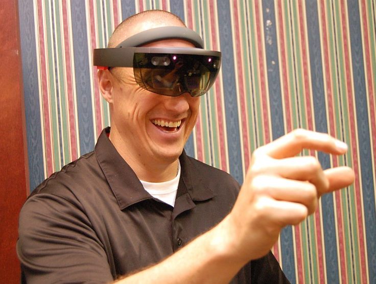 A HoloLens, worn here by Roane State director of EMS programs David Blevins, is one of the immersive learning technologies that will be discussed at an April 25 forum at Roane Stateâ€™s Oak Ridge campus. (Submitted photo)