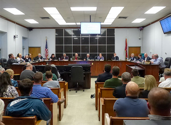 The Anderson County Commission, which is pictured above on March 20, 2018, unanimously censured Anderson County Circuit Clerk William Jones on Feb. 20, and asked him to resign after sexual harassment allegations were reported. (Photo by John Huotari/Oak Ridge Today)