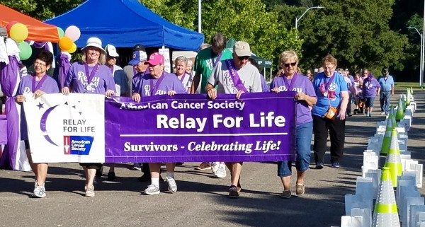 The Festival of Hope at Melton Lake Park in Oak Ridge on Friday, June 15, 2018, raised $50,000 for the American Cancer Society. Opening ceremonies recognized more than 60 area cancer survivors who attended, and that was followed by the Cancer Survivors lap, pictured above. (Submitted photo)
