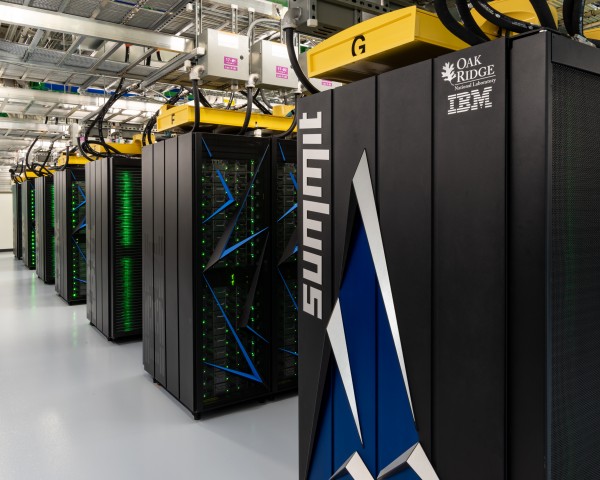 Oak Ridge National Laboratoryâ€™s Summit supercomputer was named number one on the TOP500 List, a semiannual ranking of the worldâ€™s fastest computing systems on Monday, June 25, 2018. (Photo credit: Carlos Jones/Oak Ridge National Laboratory, U.S. Department of Energy)