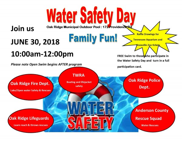 Oak Ridge Water Safety Day 2018