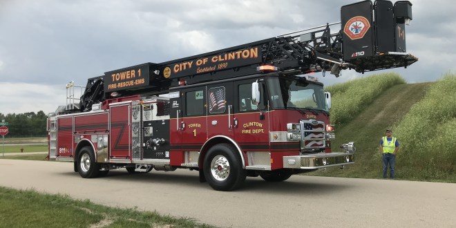 Clinton Fire Department Tower Truck (Picture via WYSH Radio)
