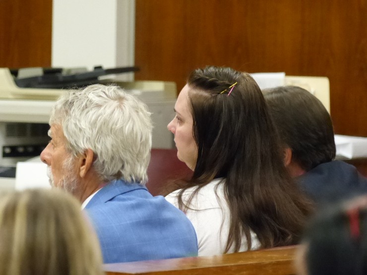 Pictured above at left during the trial for Noelle Patty, center, of Oak Ridge, in Anderson County Criminal Court on Wednesday, July 25, 2018, are defense attorneys Michael Ritter, left, and David Ege. (Photo by John Huotari/Oak Ridge Today)