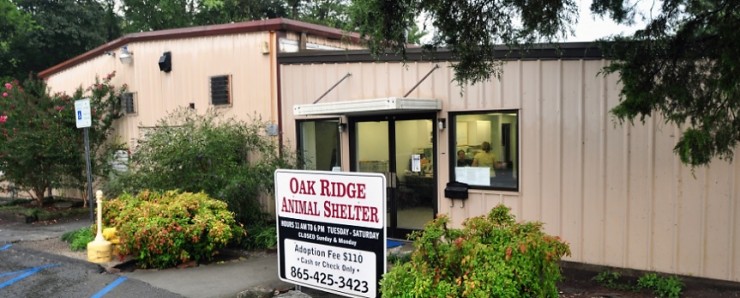 The Oak Ridge Animal Shelter on Belgrade Road is pictured above. (Photo courtesy City of Oak Ridge)