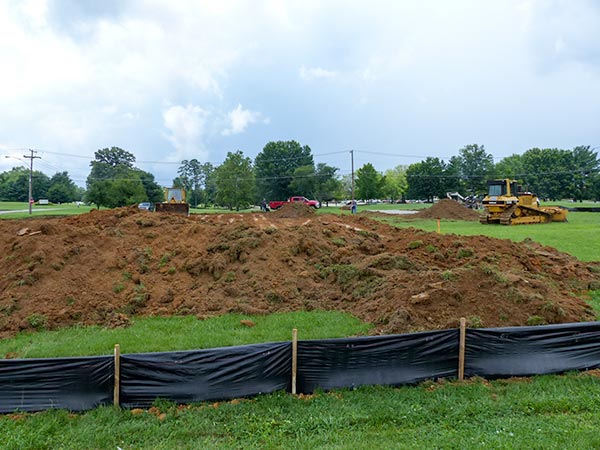 Site work is pictured above on Tuesday, July 17, 2018, on the lot where a Tire Discounters will be built along South Illinois Avenue in front of the American Museum of Science and Energy. (Photo by John Huotari/Oak Ridge Today)