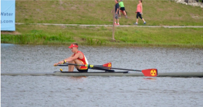 Kristopher Fisher of Atomic Rowing is pictured above in this photo submitted by Head Coach Shannon Moore.
