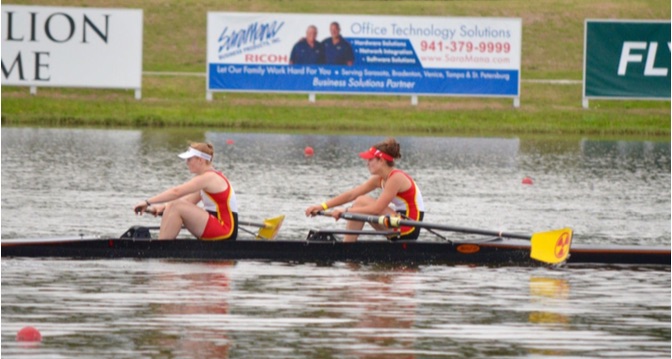Veda Seay and Clara Hay of Atomic Rowing are pictured above in this photo submitted by Head Coach Shannon Moore.